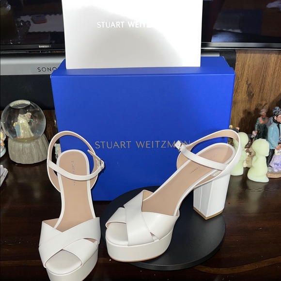 Stuart Weitzman Shoes - Stuart Weitzman White Platform Sandals